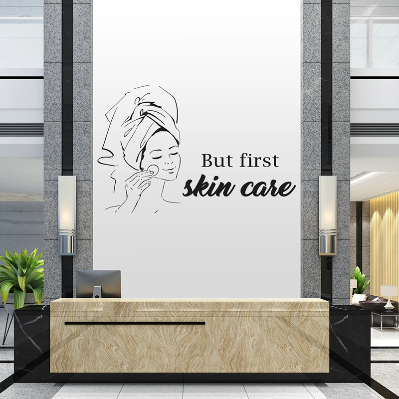 Pa Salon Woman Face Wall Decal - Skincare Quote 评论和价格