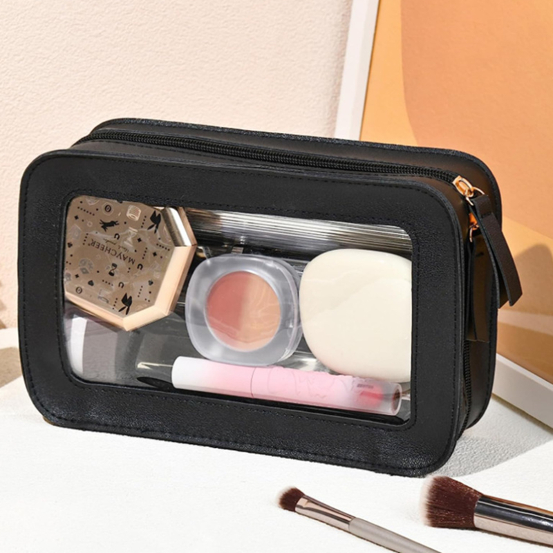 Women PU Makeup Bag Traveling  - Skincare D'Alba 评论和价格