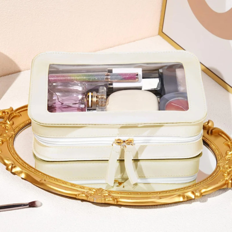 Women PU Makeup Bag Traveling  - Skincare D'Alba 评论和价格