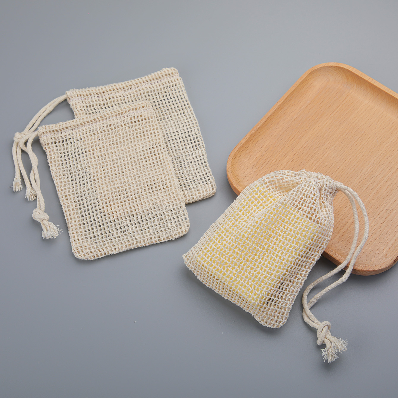 Natural Cotton Soap Saver Bag, - Skincare D'Alba 评论和价格