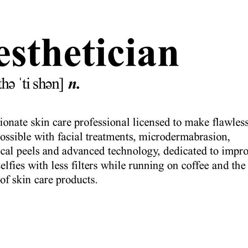 Aesthetician Definition Canvas - Skincare Quote 评论和价格